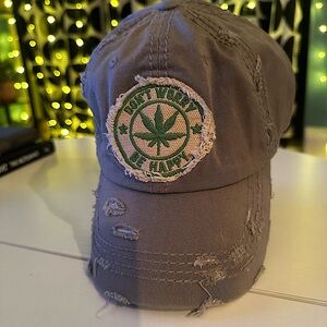 KBETHOS VINTAGE “Don’t Worry Be Happy” Distressed Dat Hat (420) 🍃